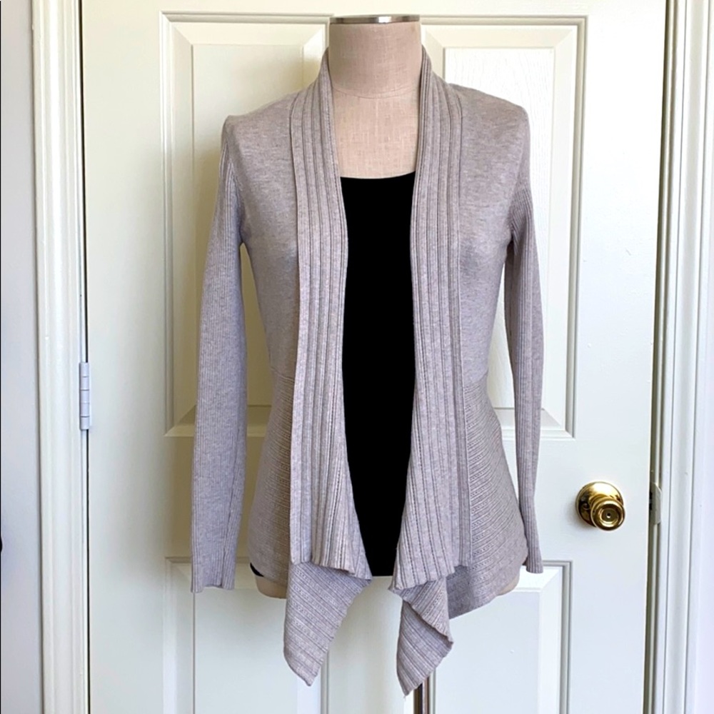 Oatmeal Open Front Cardigan